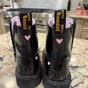 Dr. Martens Kids Black and Pink Boots